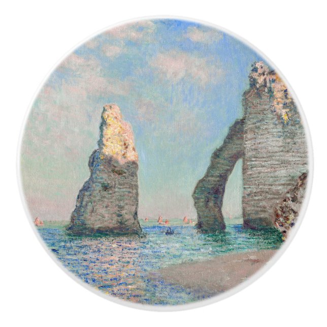Claude Monet - Cliffs at Etretat Ceramic Knob (Front)