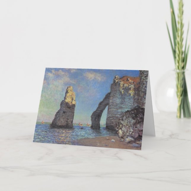 Claude Monet Cliffs at Etretat Impressionist Paint Card (Front)