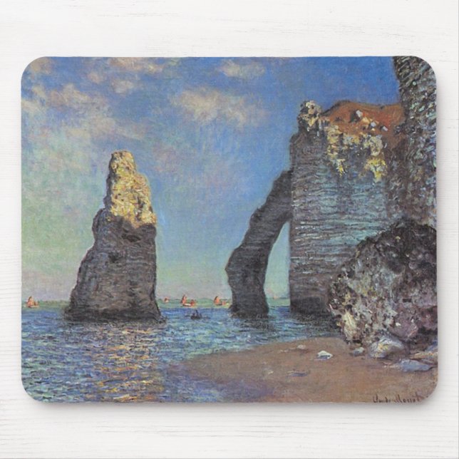 Claude Monet - Cliffs at Etretat Mouse Pad (Front)