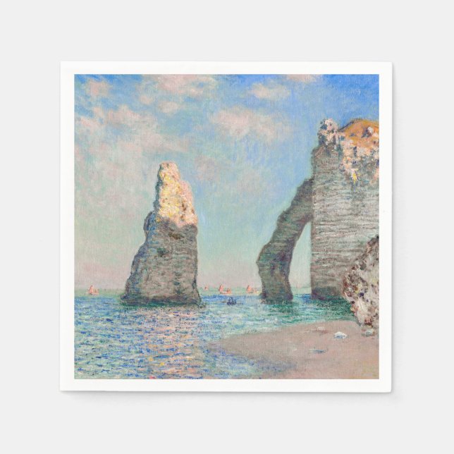 Claude Monet - Cliffs at Etretat Napkin (Front)