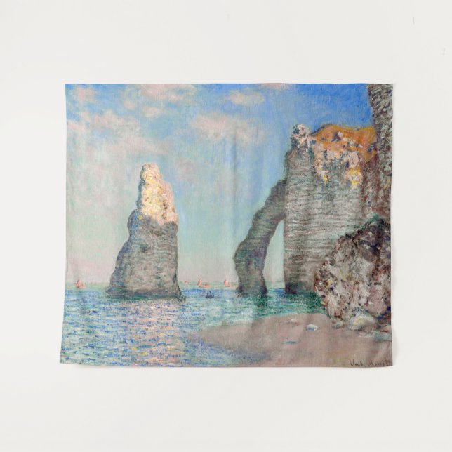 Claude Monet - Cliffs at Etretat Tapestry (Front (Horizontal))