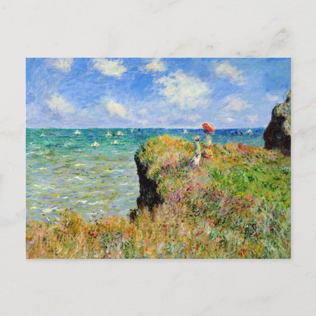 Claude Monet Clifftop Walk Postcard (Front)