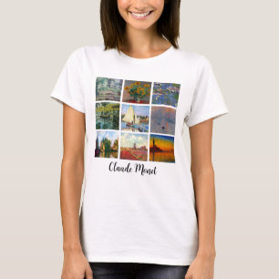 Claude Monet Collage Personalised Art Print T-Shirt