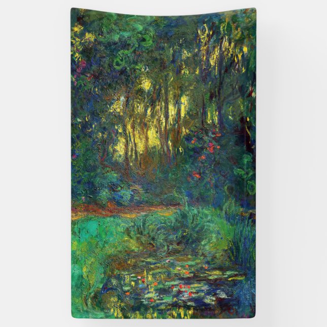 Claude Monet - Corner of a Pond with Waterlilies Banner (Vertical)
