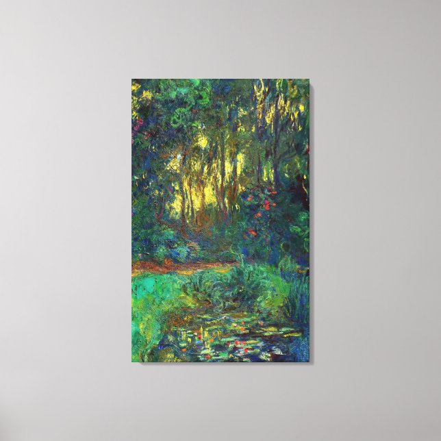 Claude Monet - Corner of a Pond with Waterlilies Canvas Print (Front)