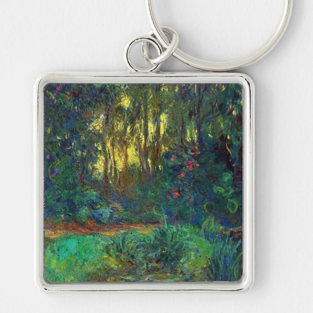 Claude Monet - Corner of a Pond with Waterlilies Key Ring (Front)