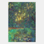 Claude Monet - Corner of a Pond with Waterlilies Wrapping Paper Sheet<br><div class="desc">Coin du bassin aux nympheas / Corner of a Pond with Waterlilies - Claude Monet,  Oil on Canvas,  1918</div>
