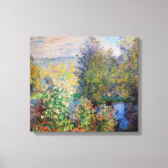 Claude Monet - Corner of the Garden at Montgeron Canvas Print (Front)