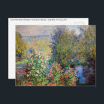 Claude Monet - Corner of the Garden at Montgeron Postcard<br><div class="desc">Corner of the Garden at Montgeron / Coin de jardin a Montgeron - Claude Monet,  Oil on Canvas,  1876</div>