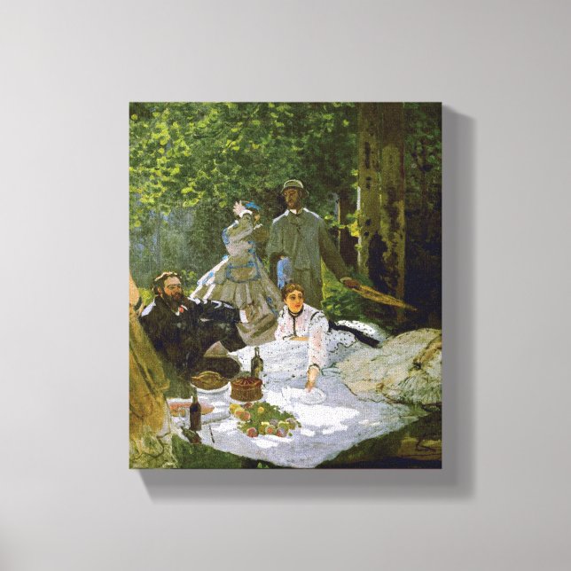 Claude Monet - Déjeuner sur l'herbe - 1866 Canvas Print (Front)
