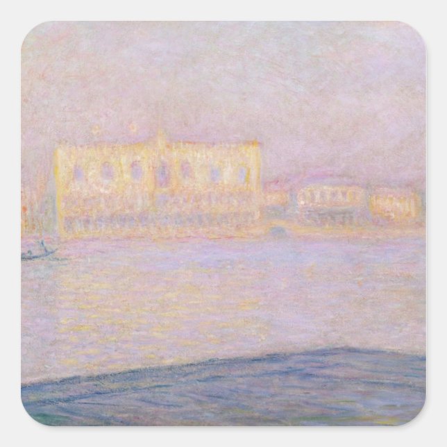 Claude Monet | Ducal Palace from San Giorgio, 1908 Square Sticker (Front)