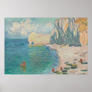 Claude Monet - Etretat - The Beach and the Falaise Poster