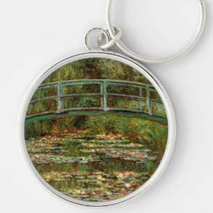 Claude Monet Famous Art Bridge Painting Key Ring