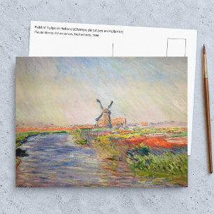 Claude Monet - Field of Tulips in Holland Postcard