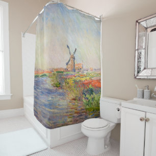 Claude Monet - Field of Tulips in Holland Shower Curtain