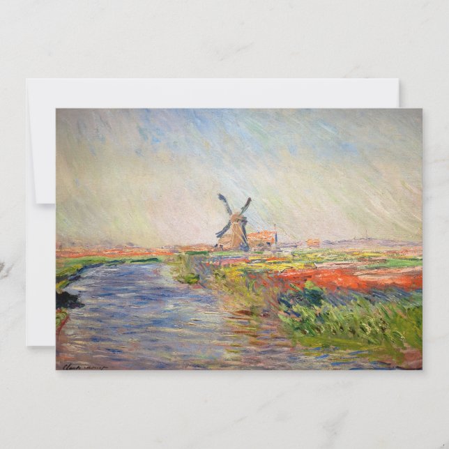 Claude Monet - Field of Tulips in Holland Thank You Card (Front)