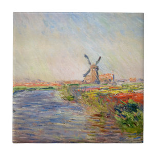 Claude Monet - Field of Tulips in Holland Tile