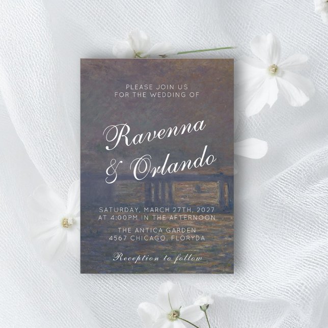 Claude Monet Fine Art Museum Inspired Wedding Invitation (Creator Uploaded)