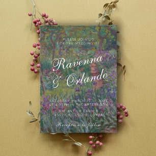 Claude Monet Fine Art Museum Inspired Wedding Invitation