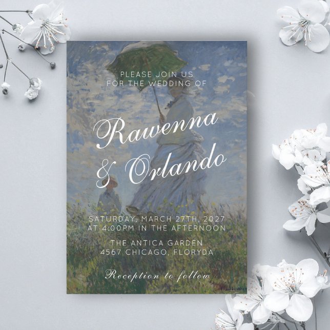 Claude Monet Fine Art Museum Inspired Wedding Invitation (Creator Uploaded)