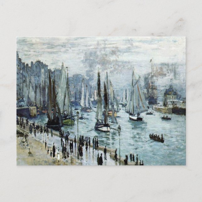 Claude Monet Fishing Boats Leaving the Harbour  Postcard (Front)