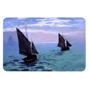 Claude Monet: Fishing Boats on their Way Magnet