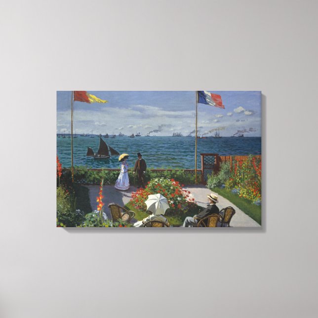 Claude Monet - Garden at Sainte-Adresse Canvas Print (Front)
