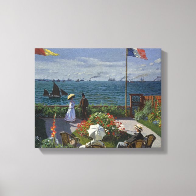 Claude Monet - Garden at Sainte-Adresse Canvas Print (Front)