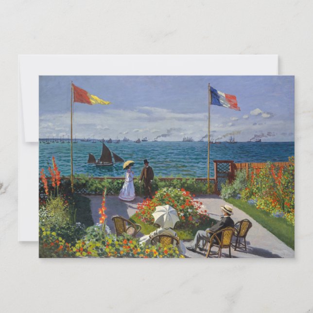 Claude Monet - Garden at Sainte-Adresse Invitation (Front)