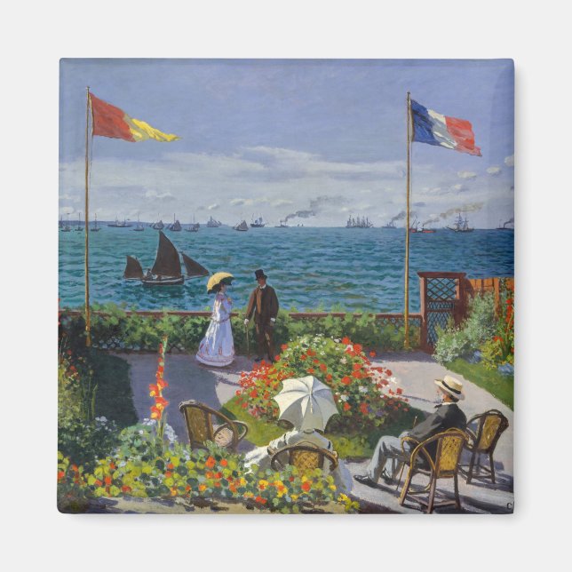 Claude Monet - Garden at Sainte-Adresse Magnet (Front)