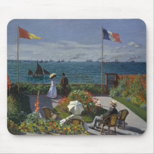 Claude Monet - Garden at Sainte-Adresse Mouse Pad