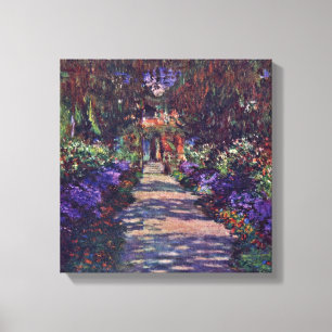 Claude Monet - garden path Canvas Print