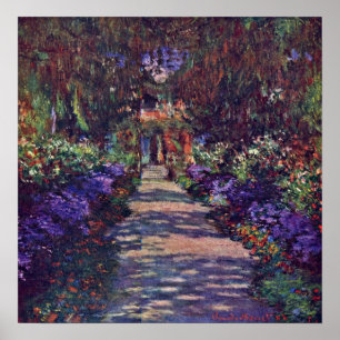 Claude Monet - garden path Poster