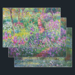 Claude Monet - Giverny Masterpieces Selection Wrapping Paper Sheet<br><div class="desc">Claude Monet - Giverny Masterpieces Selection
 - Lilac Irises,  1914-1917
 - Artist's Garden at Giverny,  1900
 - Iris Garden at Giverny,  1899-1900
 - Water Lily pond,  Green Harmony,  1899</div>