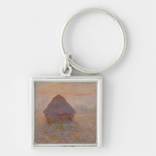Claude Monet   Grainstack, Sun in the Mist Key Ring