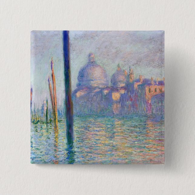 Claude Monet - Grand Canal, Venice 15 Cm Square Badge (Front)