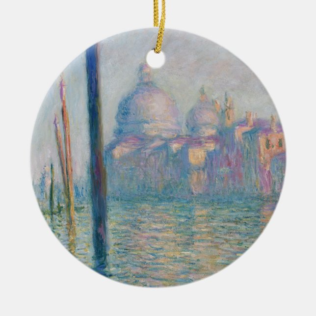 Claude Monet Grand Canal Venice Italy Travel Ceramic Tree Decoration (Front)