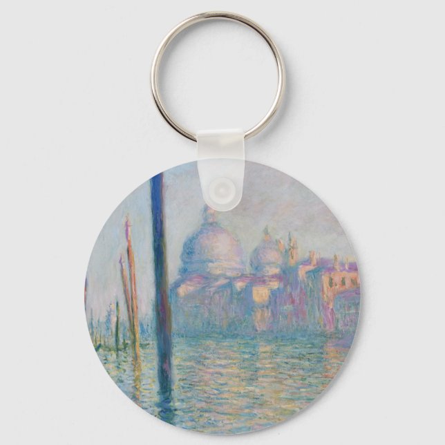 Claude Monet Grand Canal Venice Italy Travel Key Ring (Front)