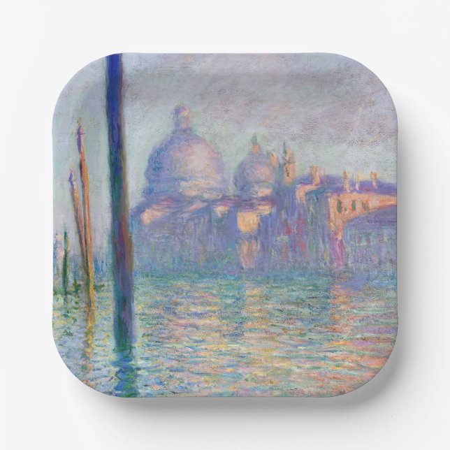 Claude Monet - Grand Canal, Venice Paper Plate (Front)