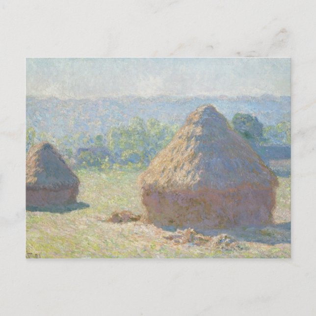 Claude Monet - Haystacks, End of Summer Postcard (Front)