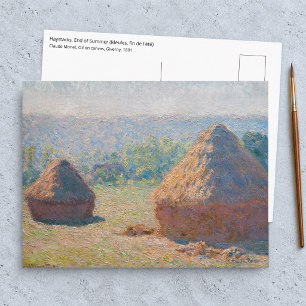 Claude Monet - Haystacks, end of Summer Postcard