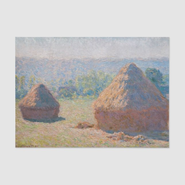 Claude Monet - Haystacks, end of Summer Tissue Paper (Front)