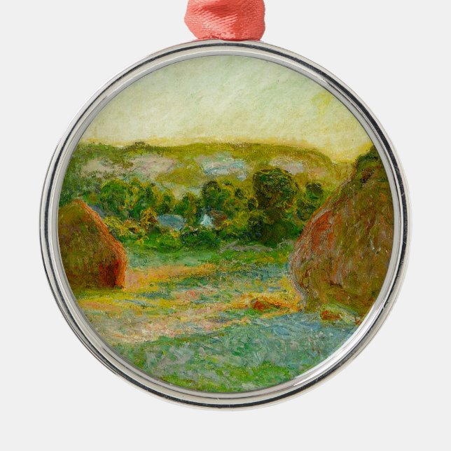 Claude Monet // Haystacks Metal Tree Decoration (Front)