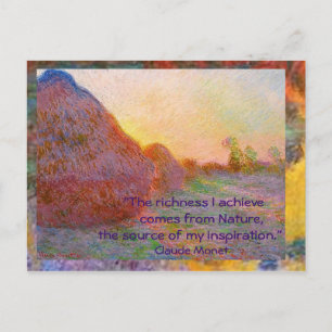 Claude Monet Haystacks Postcard