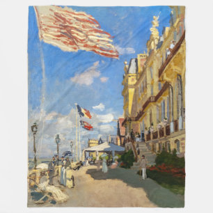 Claude Monet - Hotel des Roches Noires, Trouville  Fleece Blanket