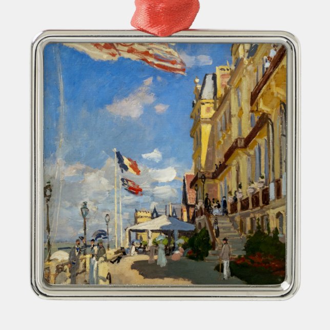 Claude Monet - Hotel des Roches Noires, Trouville Metal Tree Decoration (Front)