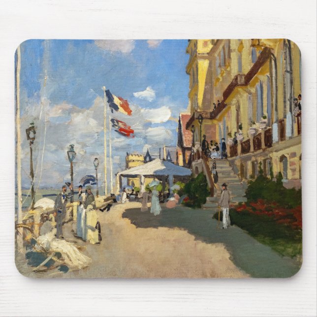 Claude Monet - Hotel des Roches Noires, Trouville Mouse Pad (Front)