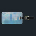 Claude Monet. Houses of Parliament London. Blue Luggage Tag<br><div class="desc">Claude Monet "Houses of Parliament,  London" luggage tag.</div>