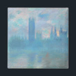 Claude Monet. Houses of Parliament London. Blue Magnet<br><div class="desc">Claude Monet "Houses of Parliament,  London" magnet.</div>