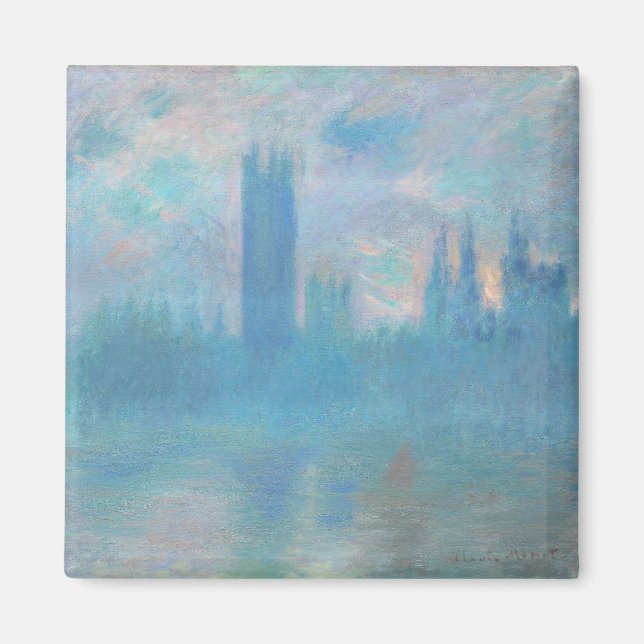 Claude Monet. Houses of Parliament London. Blue Magnet (Front)